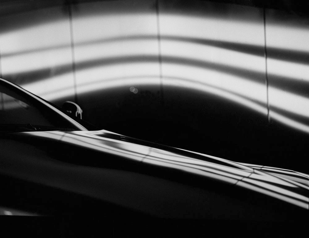 Black And White Car Waves