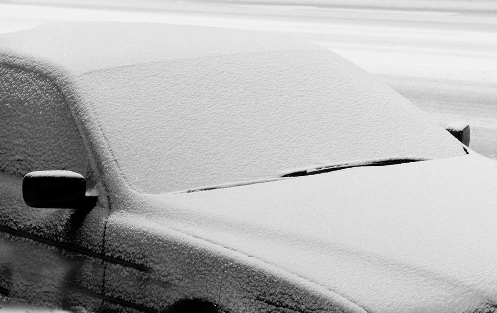 Auto Gefrostet Black And White